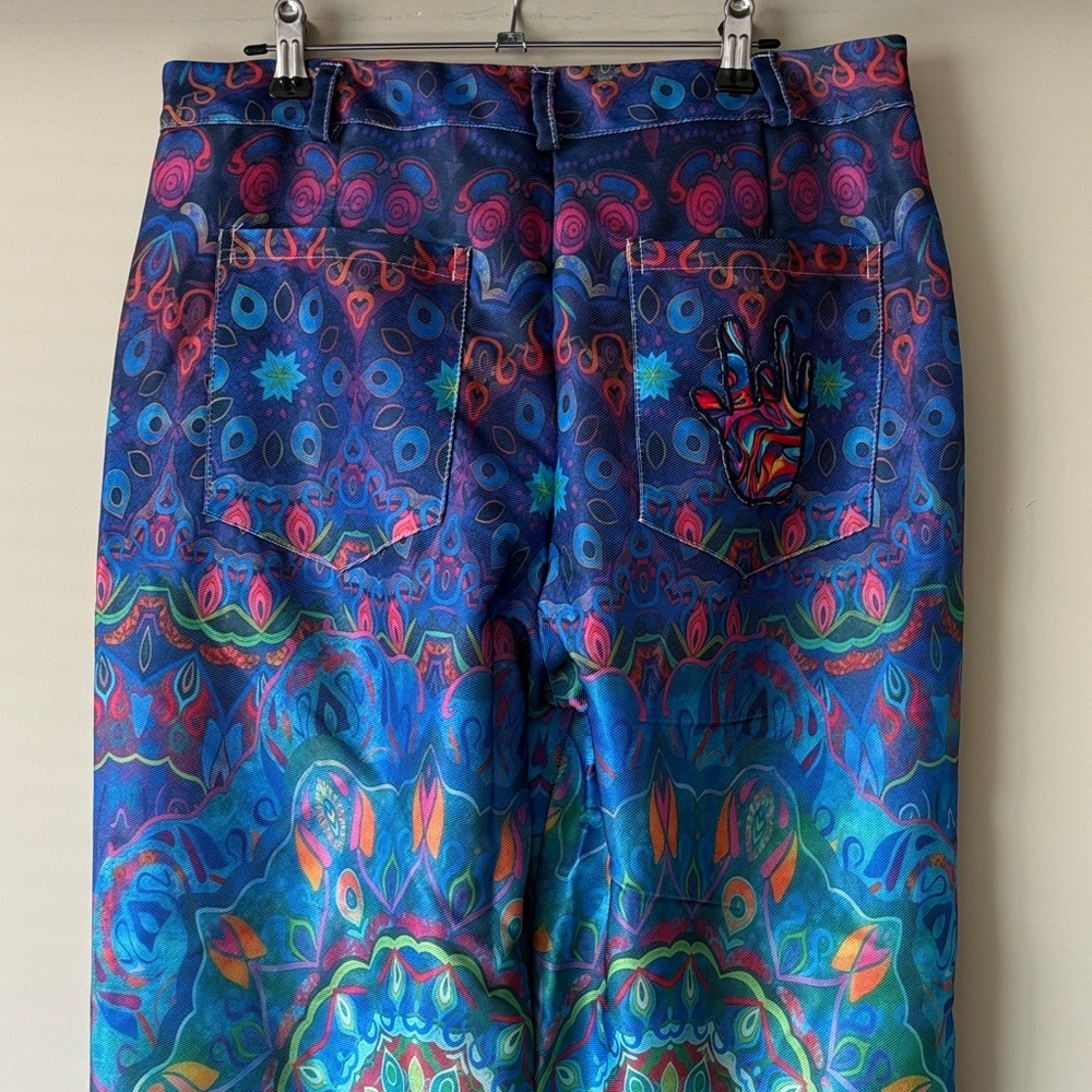 Grateful Dead inspired Vibrant Patterned Jeans wi… - image 3